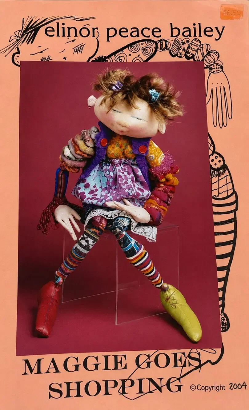 OOP Elinor Peace Bailey Maggie Goes Shopping Doll Pattern 2004 HTF